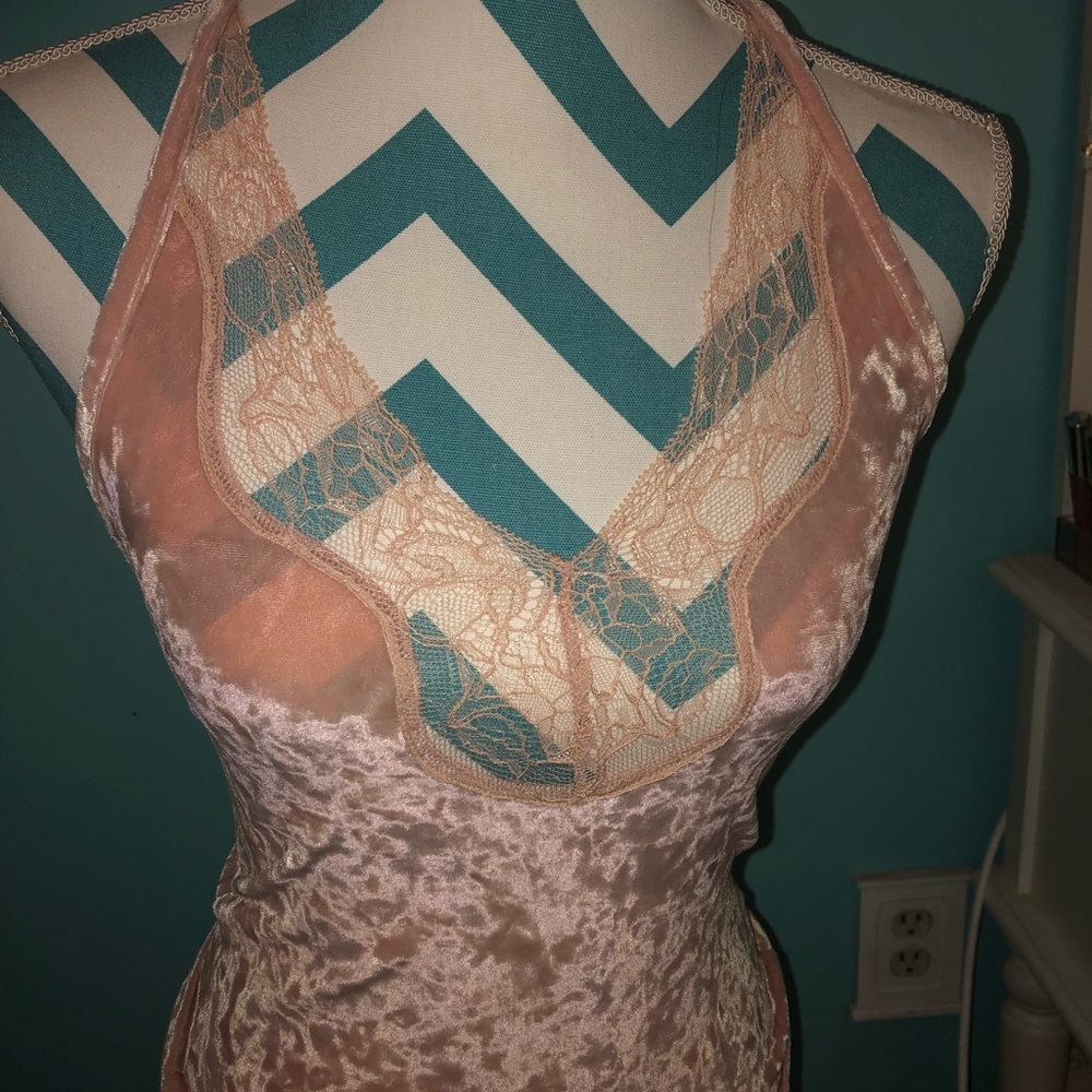 Velvet Halter Bodysuit